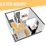 Grand Studio Avec Espace De Travail