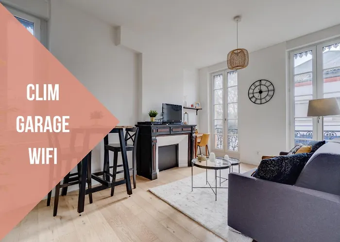 Studio Chic Et Lumineux, Garage, Wifi, Clim