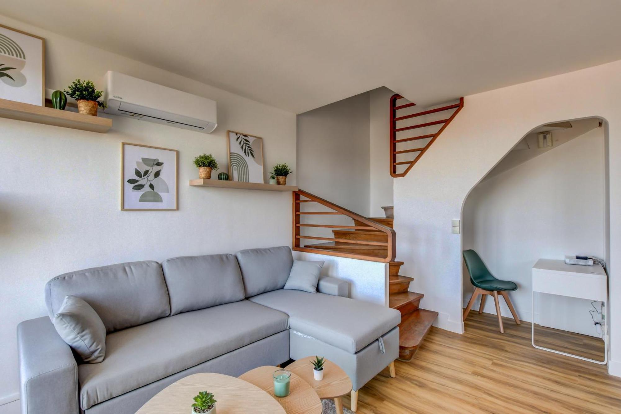 Sunset Duplex - Grand-rond, Jardin Des Plantes, Centre-ville, 2 Bdrs 60m2, Ac, Free Public Car Park 200m Away, Netflix - T3 60m2 Avec Clim, Parking Public Gratuit A 200m *