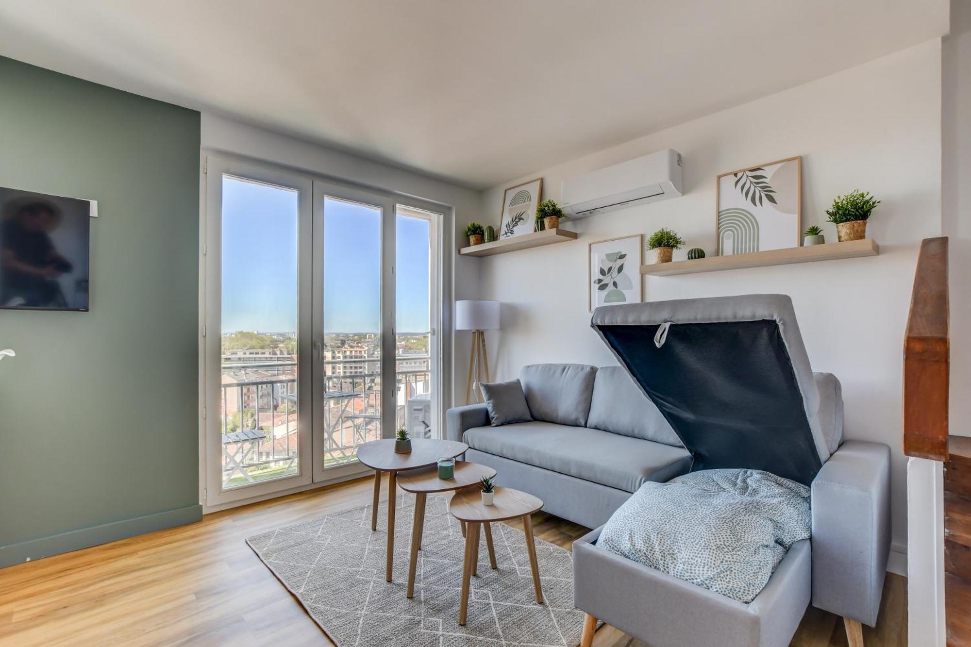 Sunset Duplex - Grand-rond, Jardin Des Plantes, Centre-ville, 2 Bdrs 60m2, Ac, Free Public Car Park 200m Away, Netflix - T3 60m2 Avec Clim, Parking Public Gratuit A 200m Toulouse