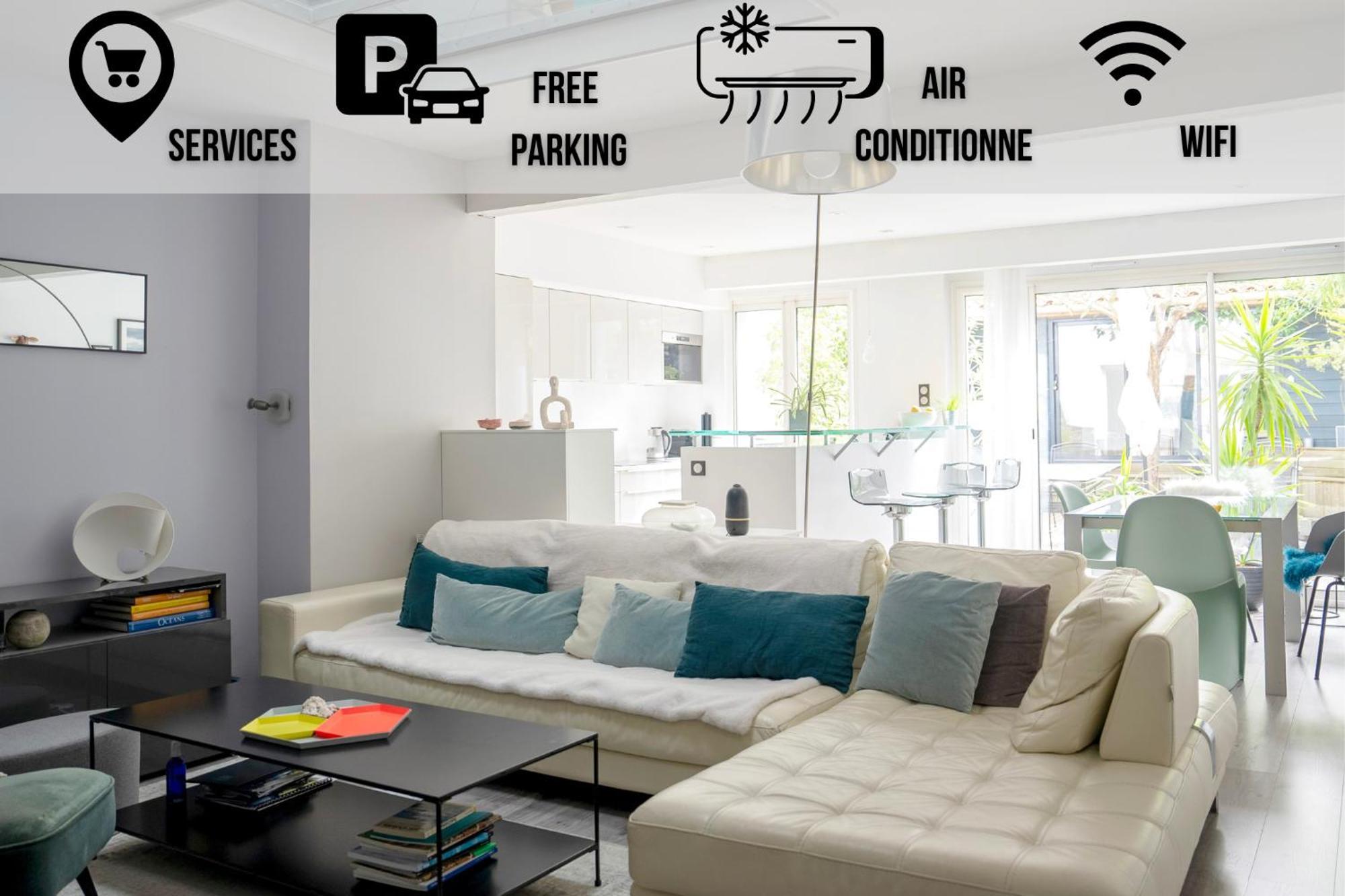 Holiday home La Maison Jasmin - 8 Personnes - Parking Prive - Climatisation - Jardin
