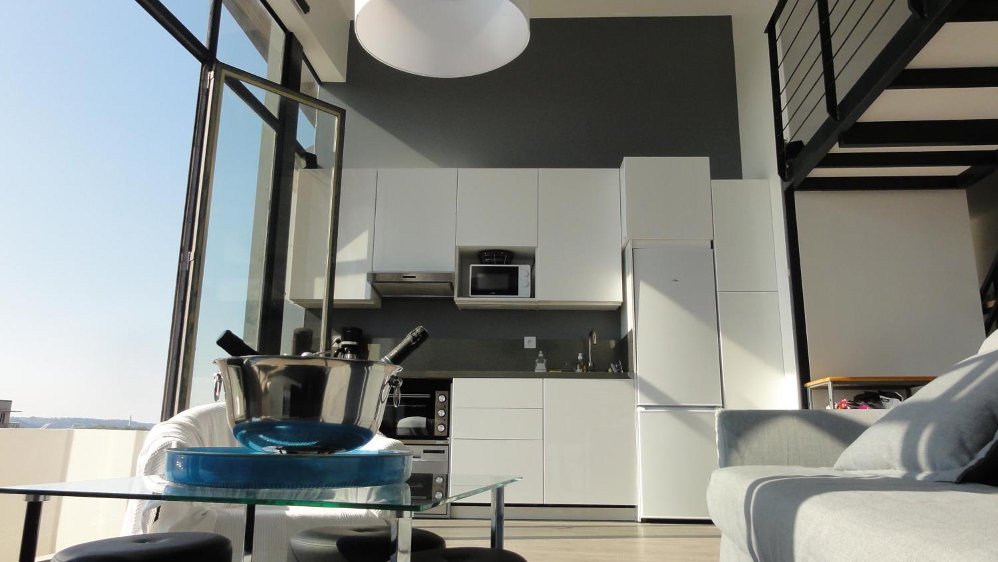 Appartement Loft Vue Fleuve Garonne Parking Gratuit Toulouse