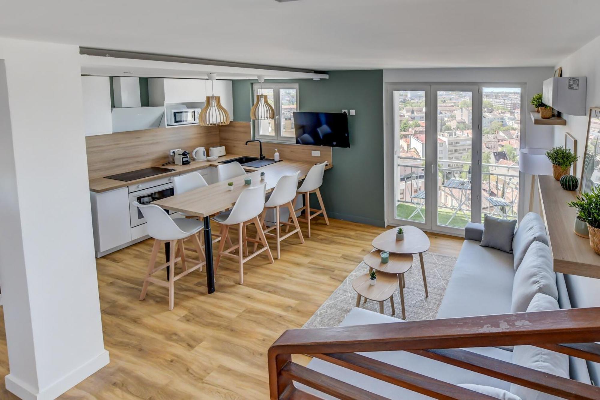 Sunset Duplex - Grand-rond, Jardin Des Plantes, Centre-ville, 2 Bdrs 60m2, Ac, Free Public Car Park 200m Away, Netflix - T3 60m2 Avec Clim, Parking Public Gratuit A 200m *