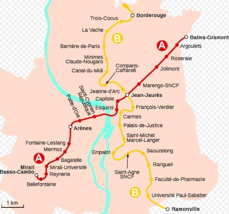 Le Central - Chambre Privative Avec Salon Et Terrasse Privee Toulouse